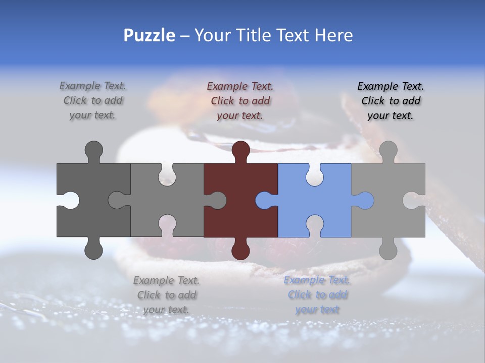 A Dessert With Raspberries On Top Of It PowerPoint Template