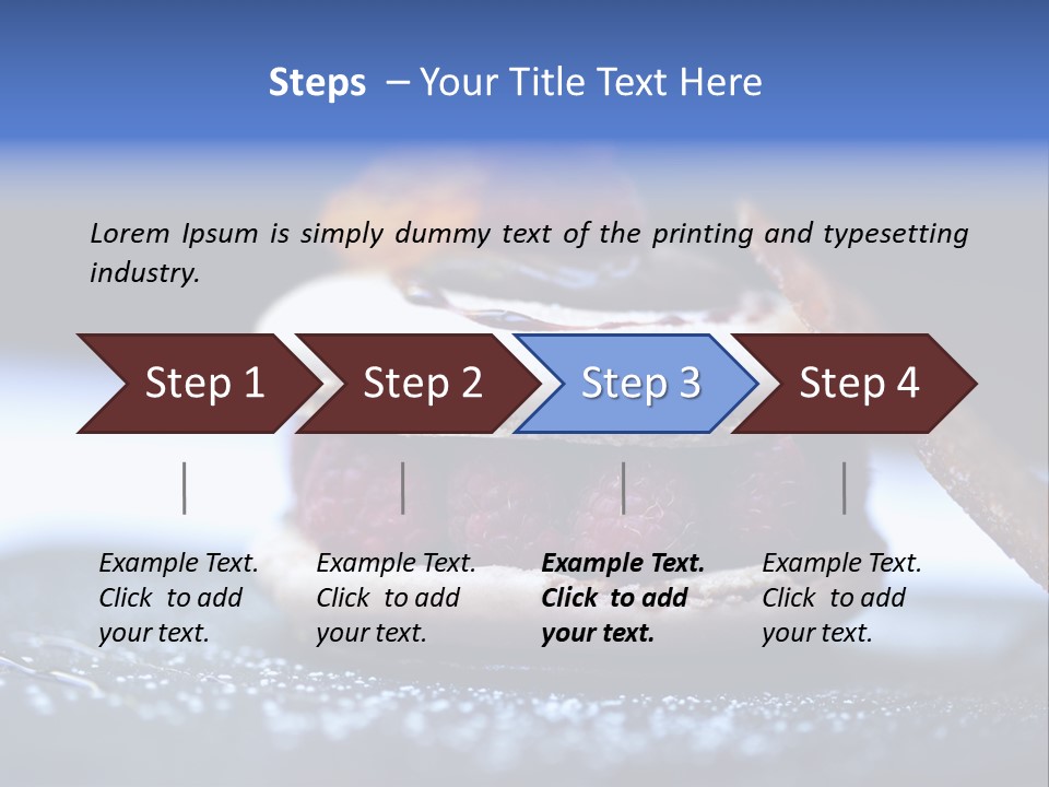 A Dessert With Raspberries On Top Of It PowerPoint Template