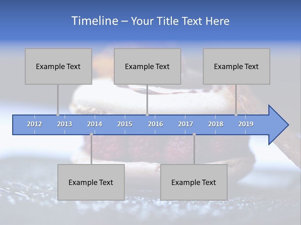 A Dessert With Raspberries On Top Of It PowerPoint Template