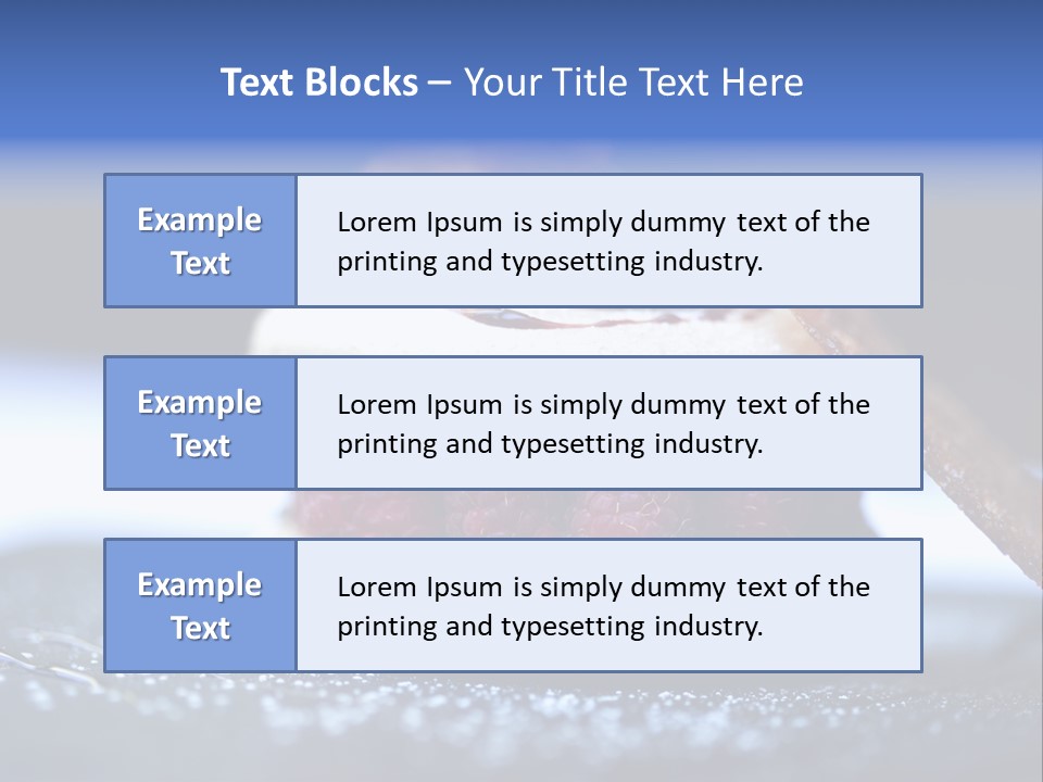A Dessert With Raspberries On Top Of It PowerPoint Template