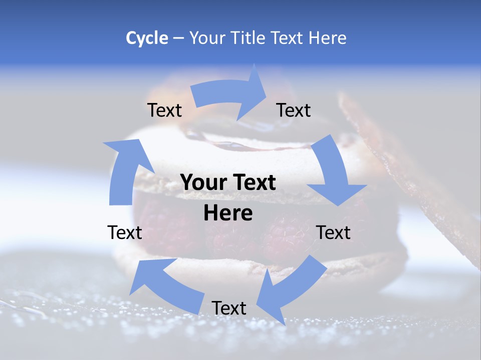 A Dessert With Raspberries On Top Of It PowerPoint Template