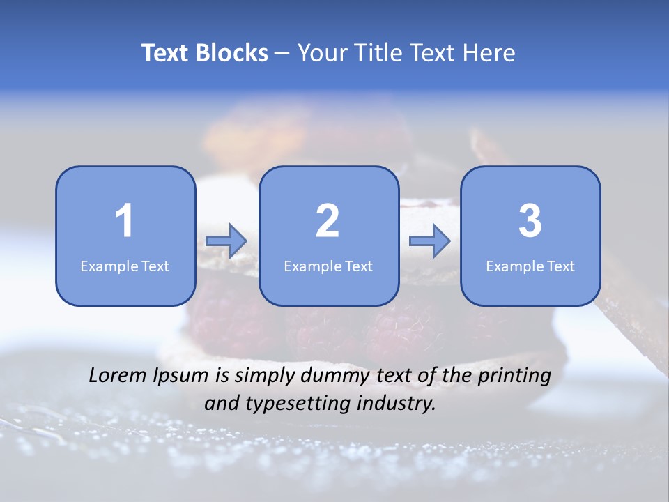 A Dessert With Raspberries On Top Of It PowerPoint Template