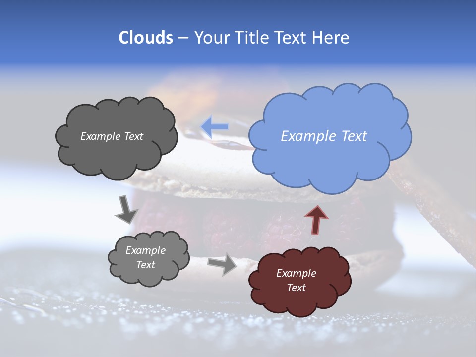 A Dessert With Raspberries On Top Of It PowerPoint Template