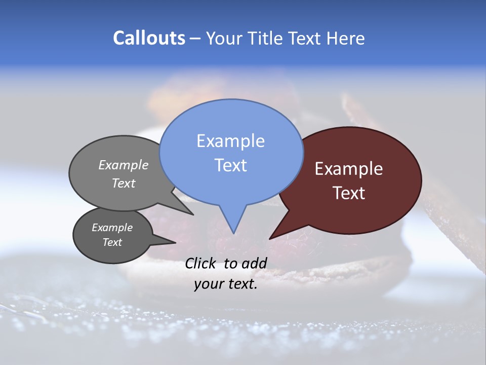 A Dessert With Raspberries On Top Of It PowerPoint Template