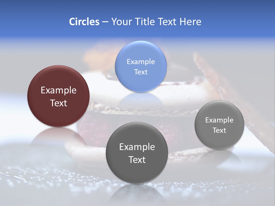 A Dessert With Raspberries On Top Of It PowerPoint Template