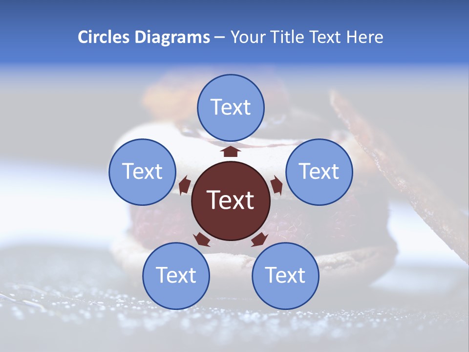A Dessert With Raspberries On Top Of It PowerPoint Template