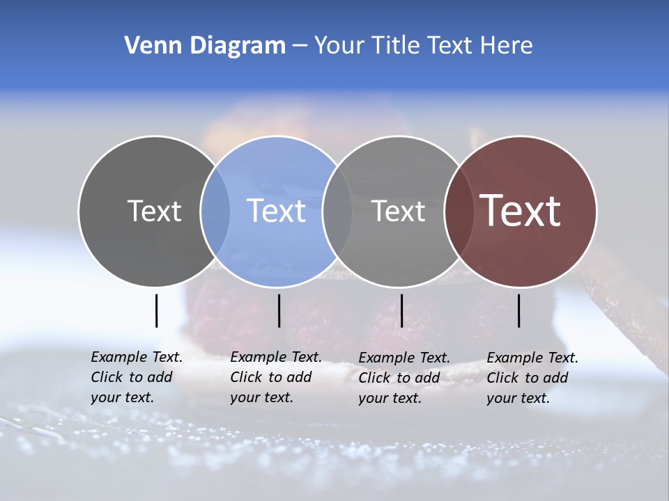 A Dessert With Raspberries On Top Of It PowerPoint Template