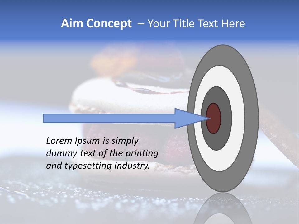 A Dessert With Raspberries On Top Of It PowerPoint Template