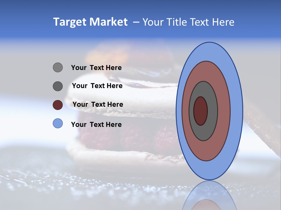 A Dessert With Raspberries On Top Of It PowerPoint Template