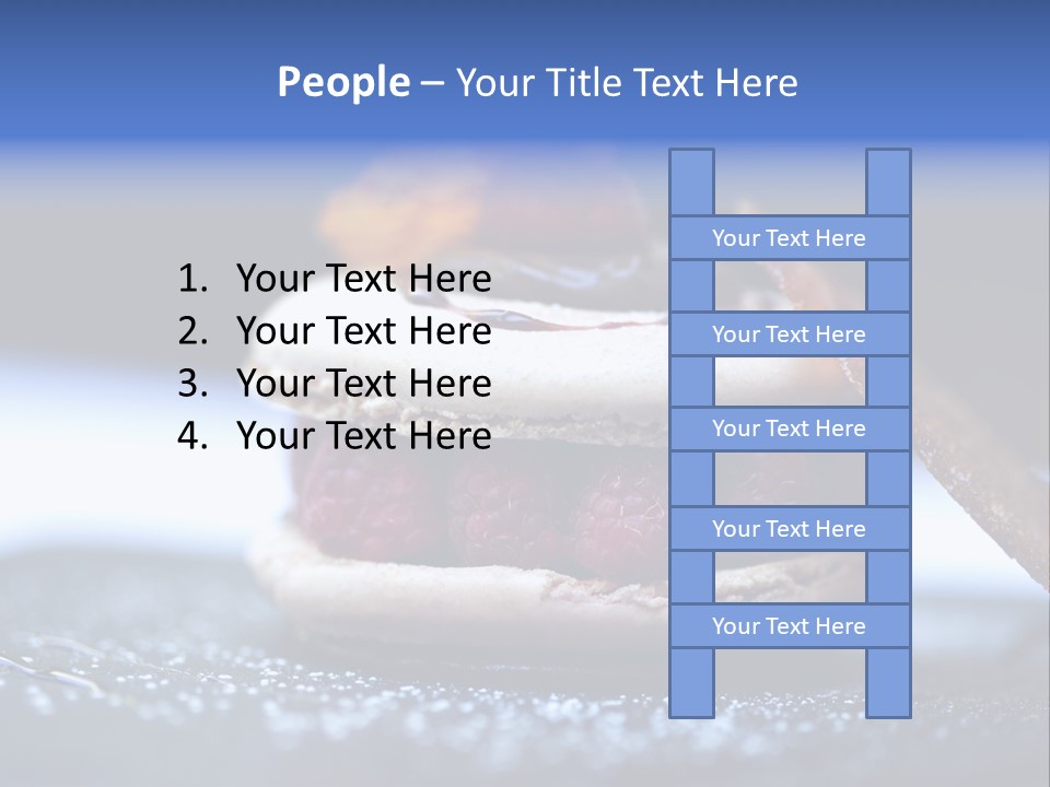 A Dessert With Raspberries On Top Of It PowerPoint Template