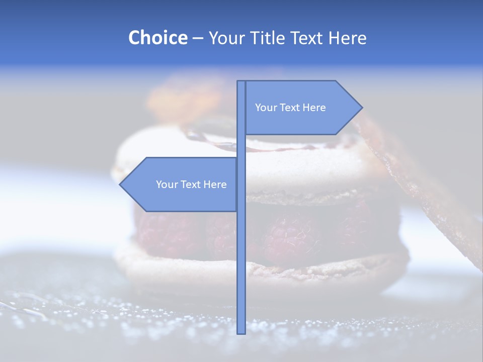 A Dessert With Raspberries On Top Of It PowerPoint Template