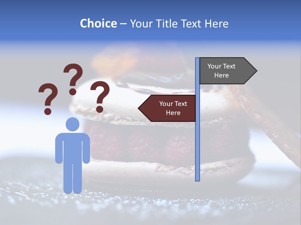 A Dessert With Raspberries On Top Of It PowerPoint Template