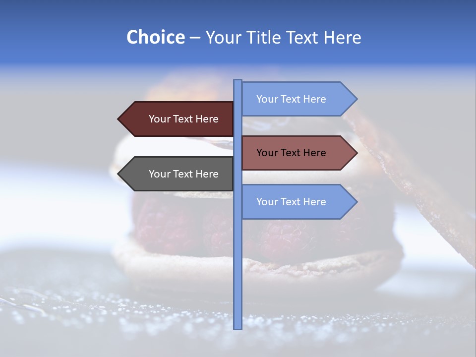 A Dessert With Raspberries On Top Of It PowerPoint Template