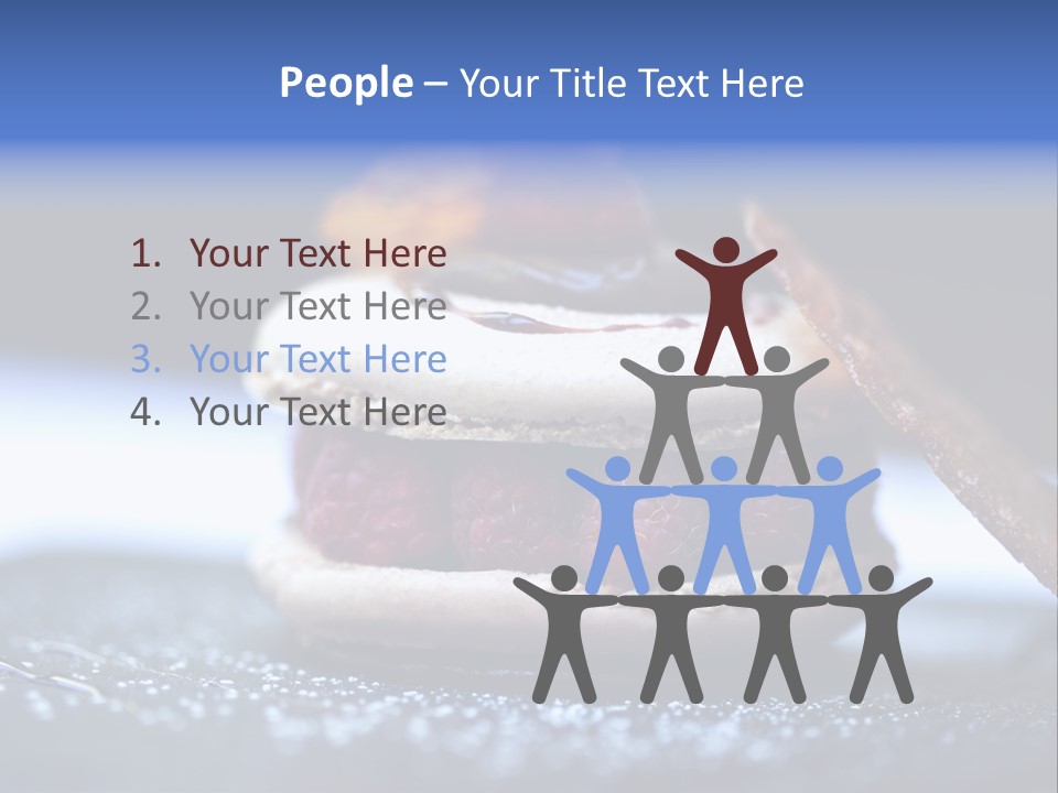 A Dessert With Raspberries On Top Of It PowerPoint Template