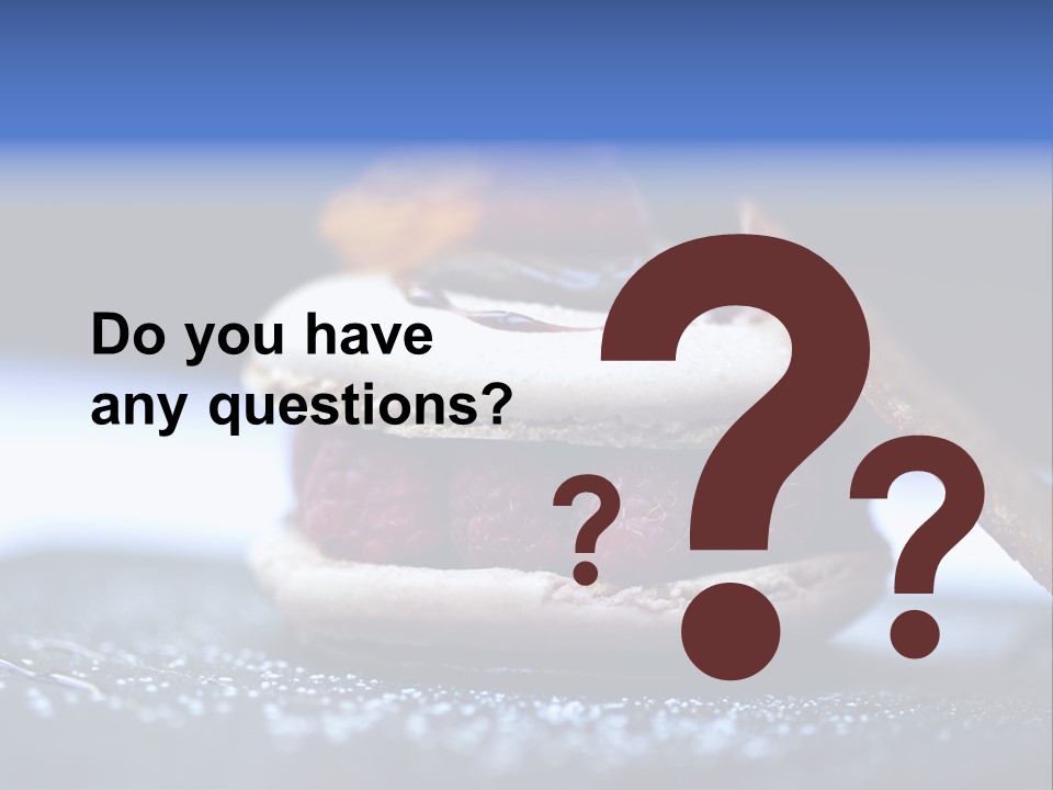 A Dessert With Raspberries On Top Of It PowerPoint Template