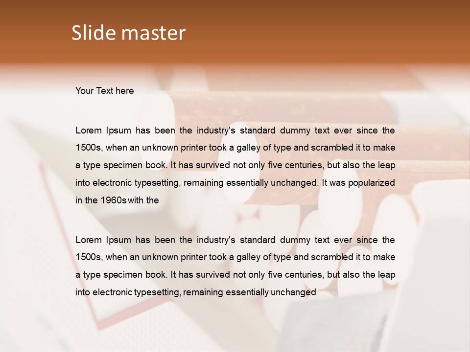 White Cigar Anti PowerPoint Template