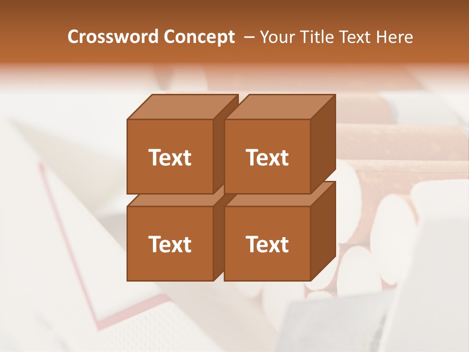 White Cigar Anti PowerPoint Template