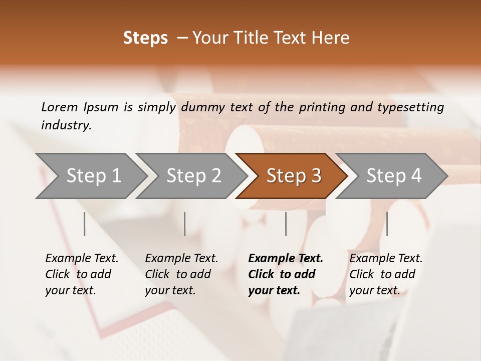 White Cigar Anti PowerPoint Template