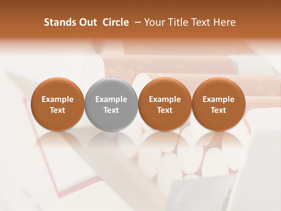 White Cigar Anti PowerPoint Template