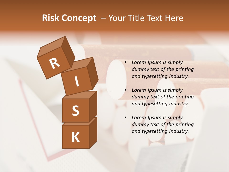 White Cigar Anti PowerPoint Template