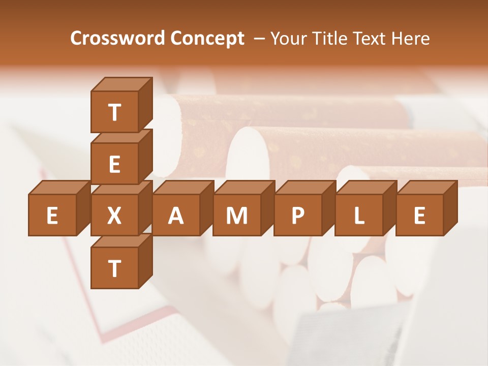 White Cigar Anti PowerPoint Template