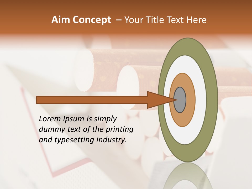 White Cigar Anti PowerPoint Template