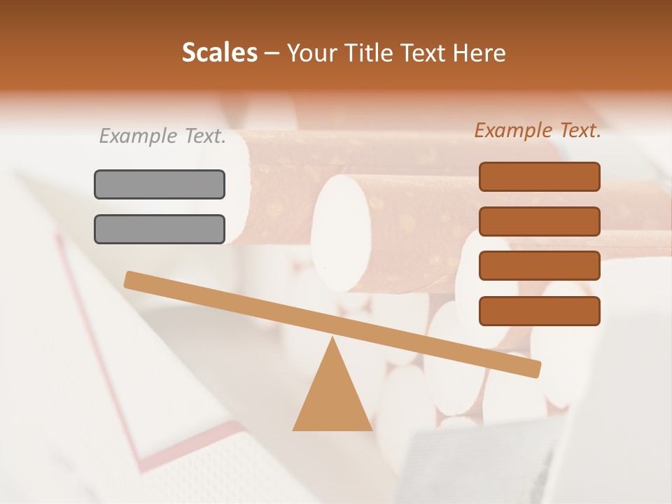 White Cigar Anti PowerPoint Template