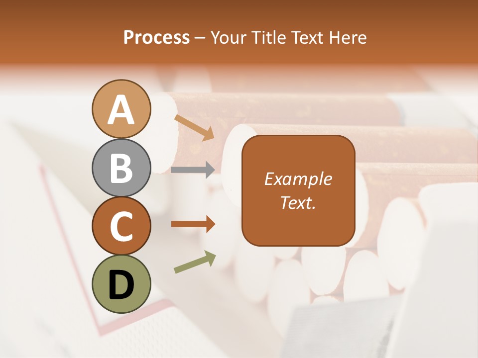 White Cigar Anti PowerPoint Template