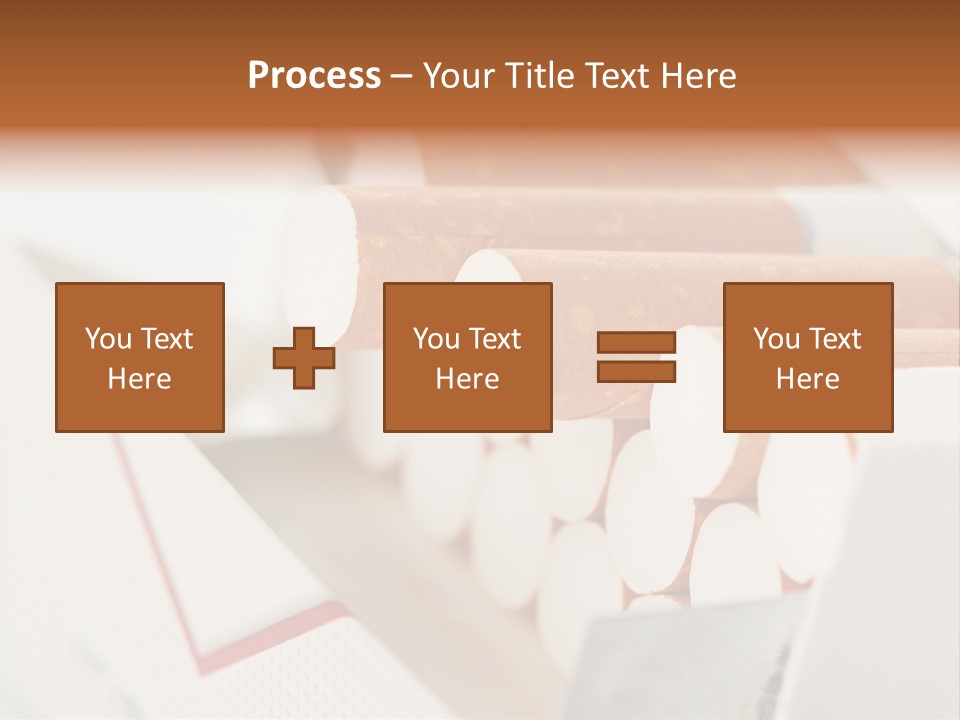 White Cigar Anti PowerPoint Template