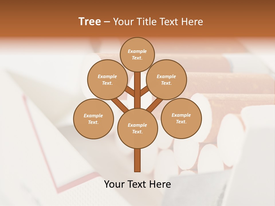 White Cigar Anti PowerPoint Template