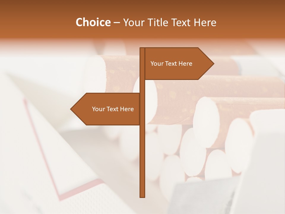 White Cigar Anti PowerPoint Template