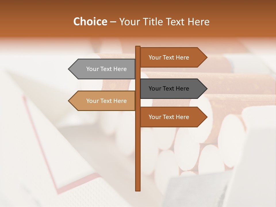 White Cigar Anti PowerPoint Template