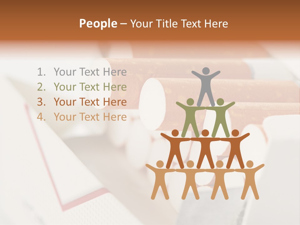 White Cigar Anti PowerPoint Template