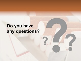 White Cigar Anti PowerPoint Template