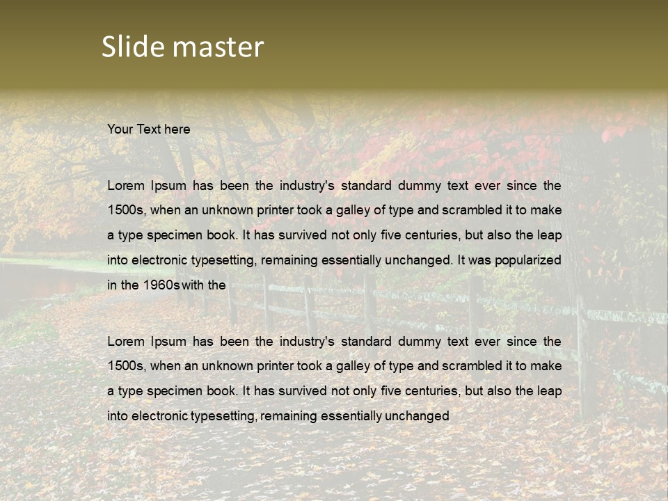 Wet Tranquil Pastoral Scene PowerPoint Template