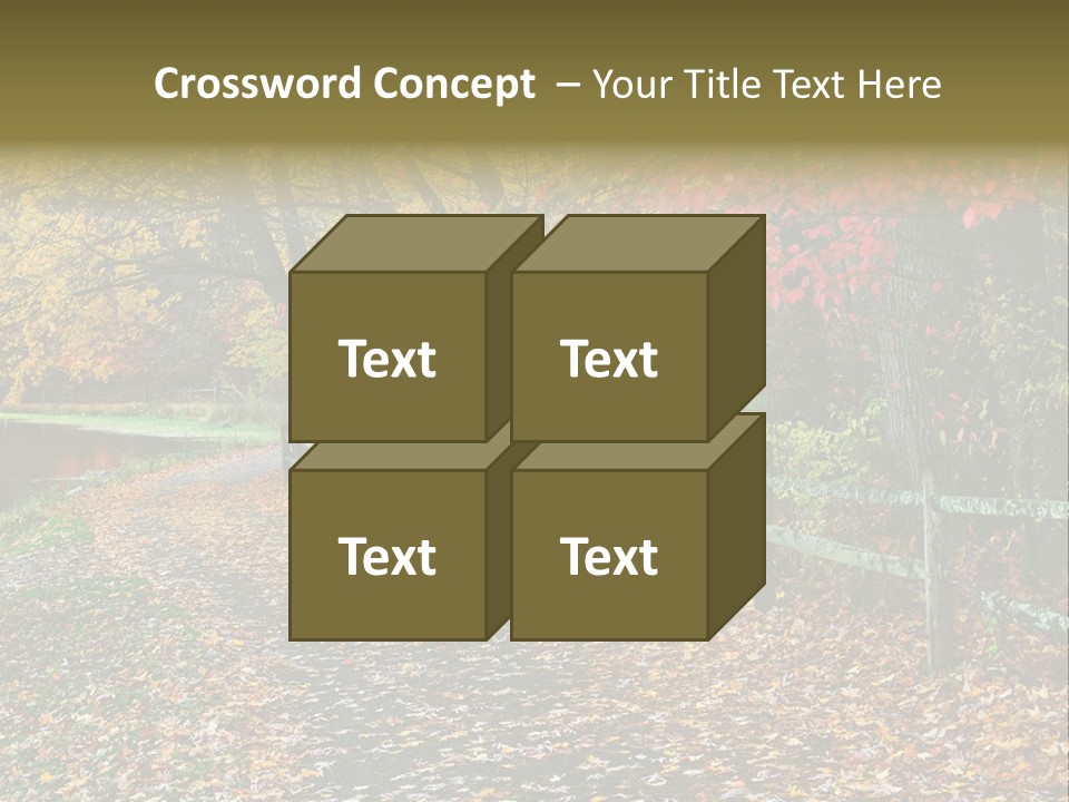 Wet Tranquil Pastoral Scene PowerPoint Template