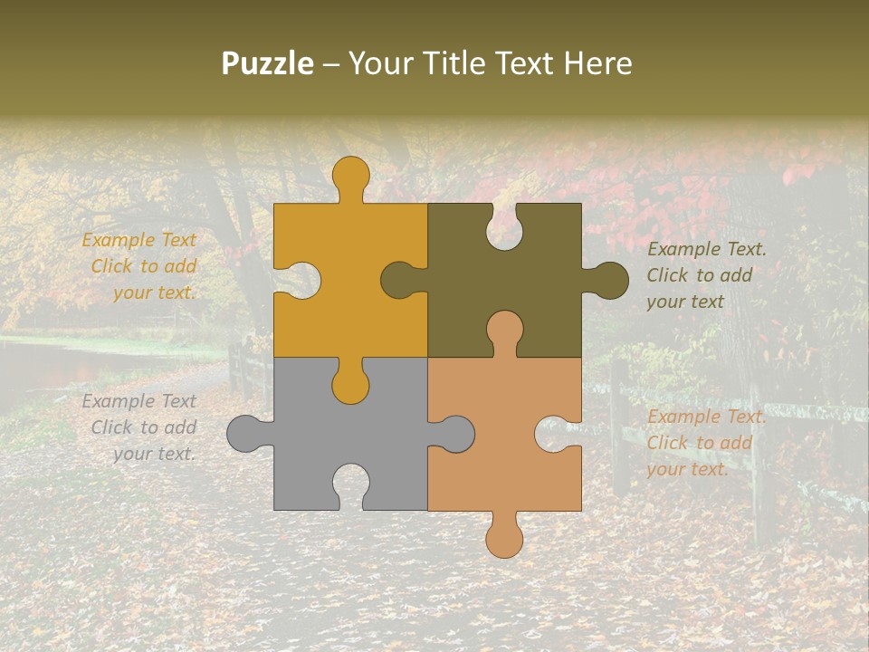 Wet Tranquil Pastoral Scene PowerPoint Template