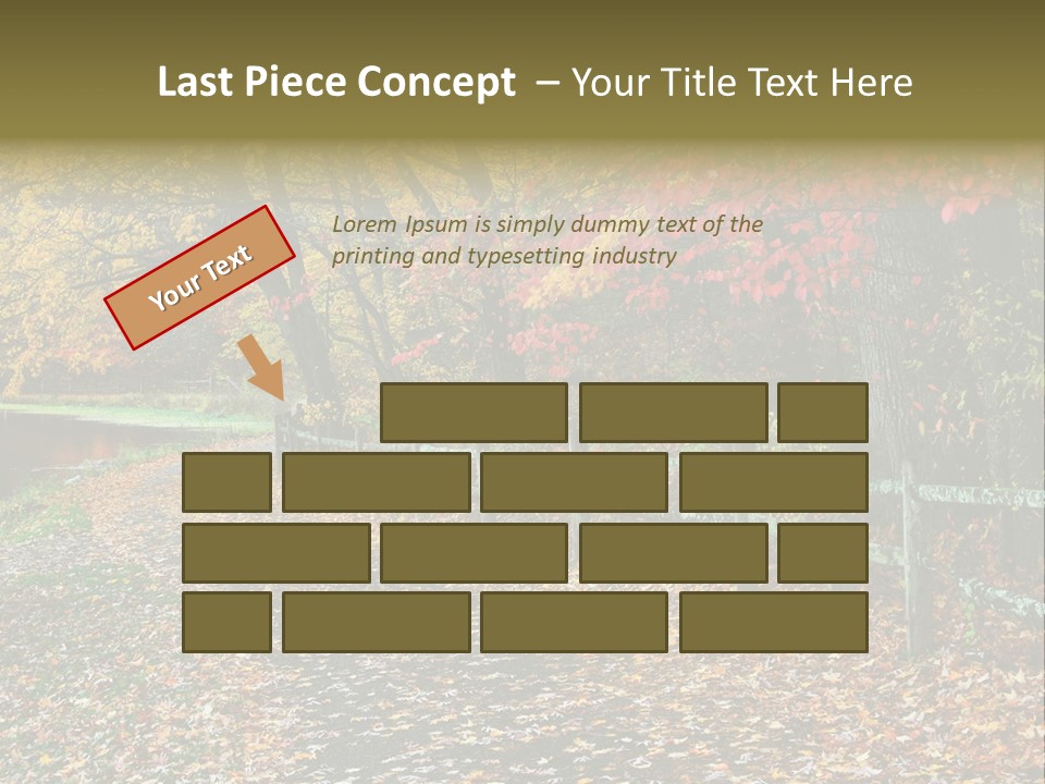 Wet Tranquil Pastoral Scene PowerPoint Template