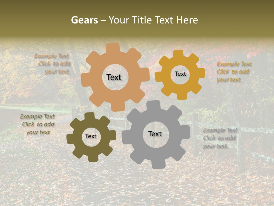 Wet Tranquil Pastoral Scene PowerPoint Template