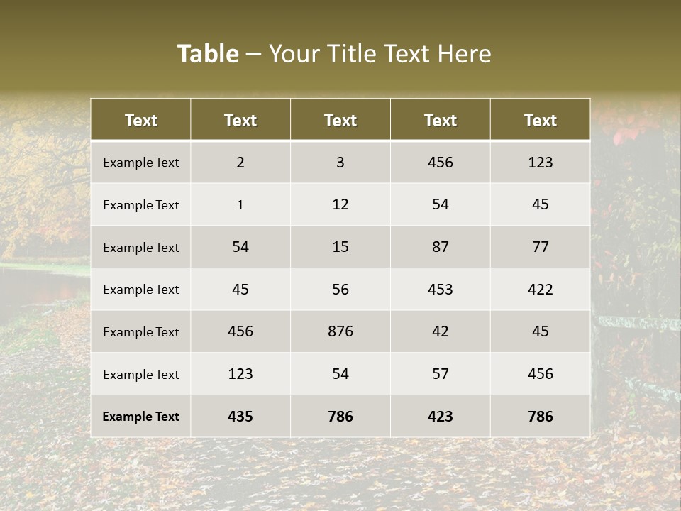 Wet Tranquil Pastoral Scene PowerPoint Template
