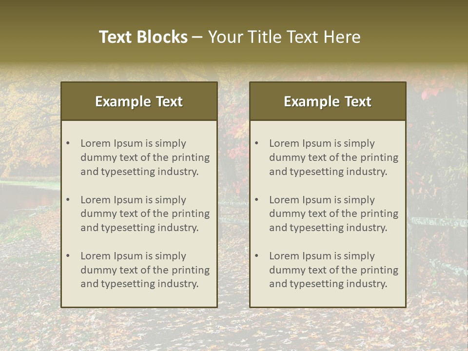 Wet Tranquil Pastoral Scene PowerPoint Template