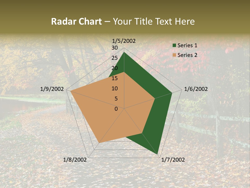 Wet Tranquil Pastoral Scene PowerPoint Template