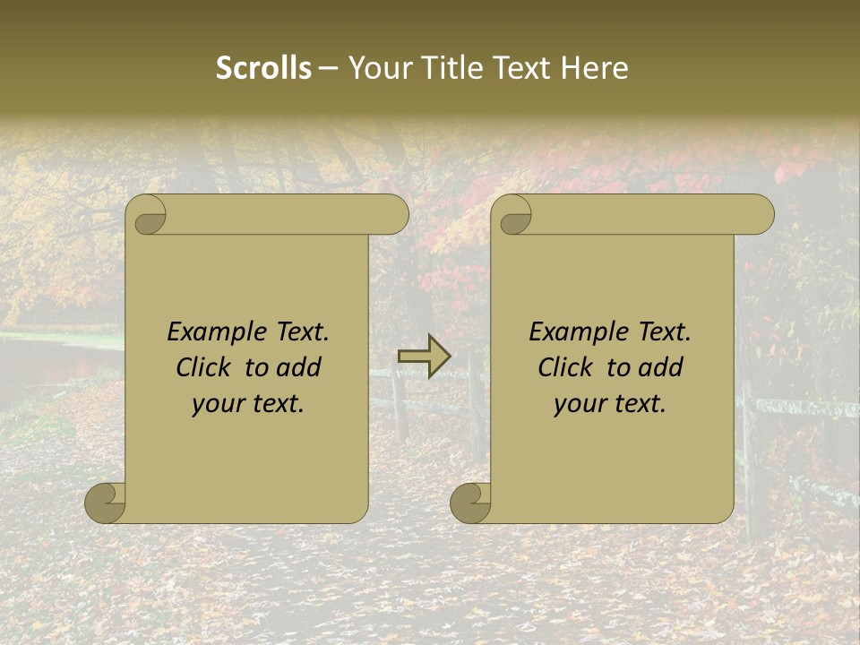 Wet Tranquil Pastoral Scene PowerPoint Template