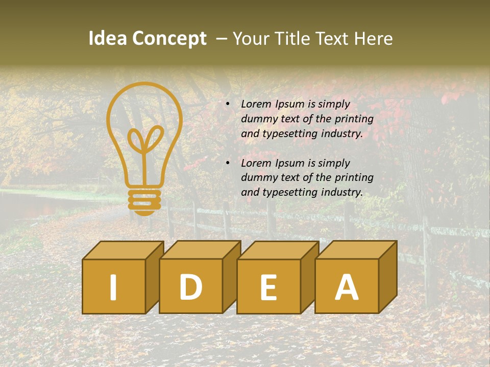 Wet Tranquil Pastoral Scene PowerPoint Template