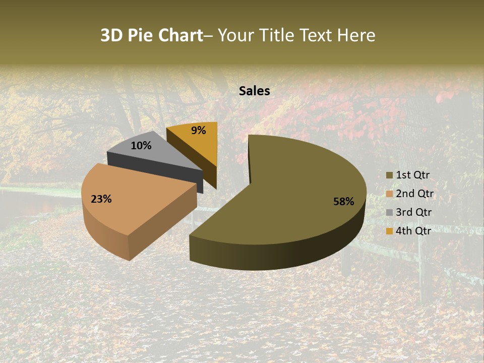 Wet Tranquil Pastoral Scene PowerPoint Template