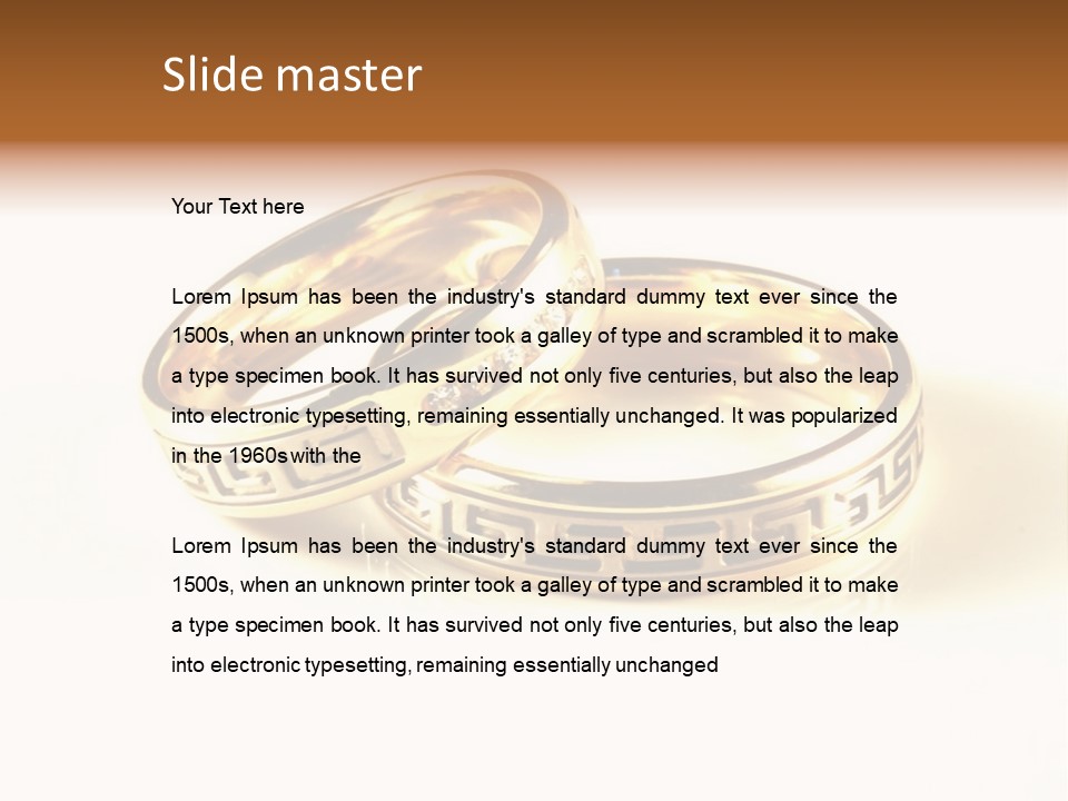 Emotion Card Gold PowerPoint Template