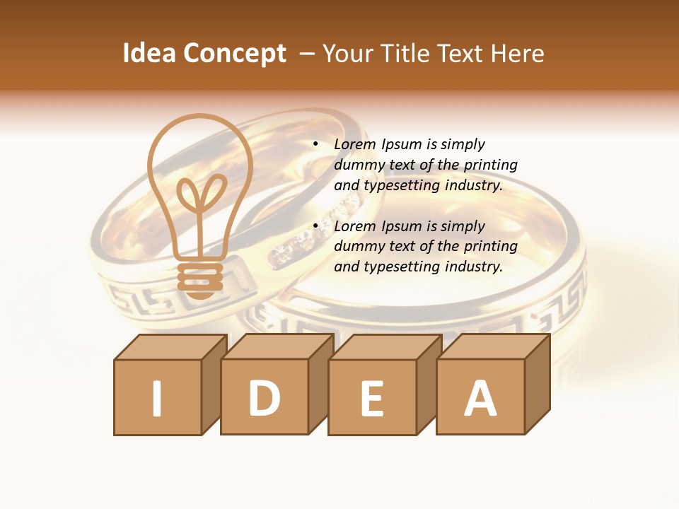 Emotion Card Gold PowerPoint Template