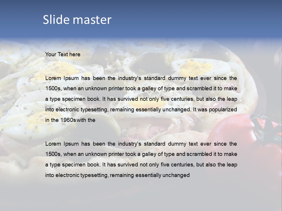 Italian Food Olives Fast Food PowerPoint Template