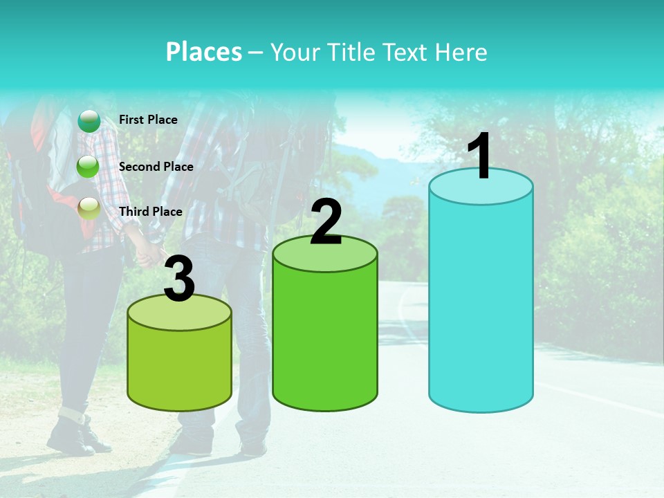 Attractive Bag Highway PowerPoint Template