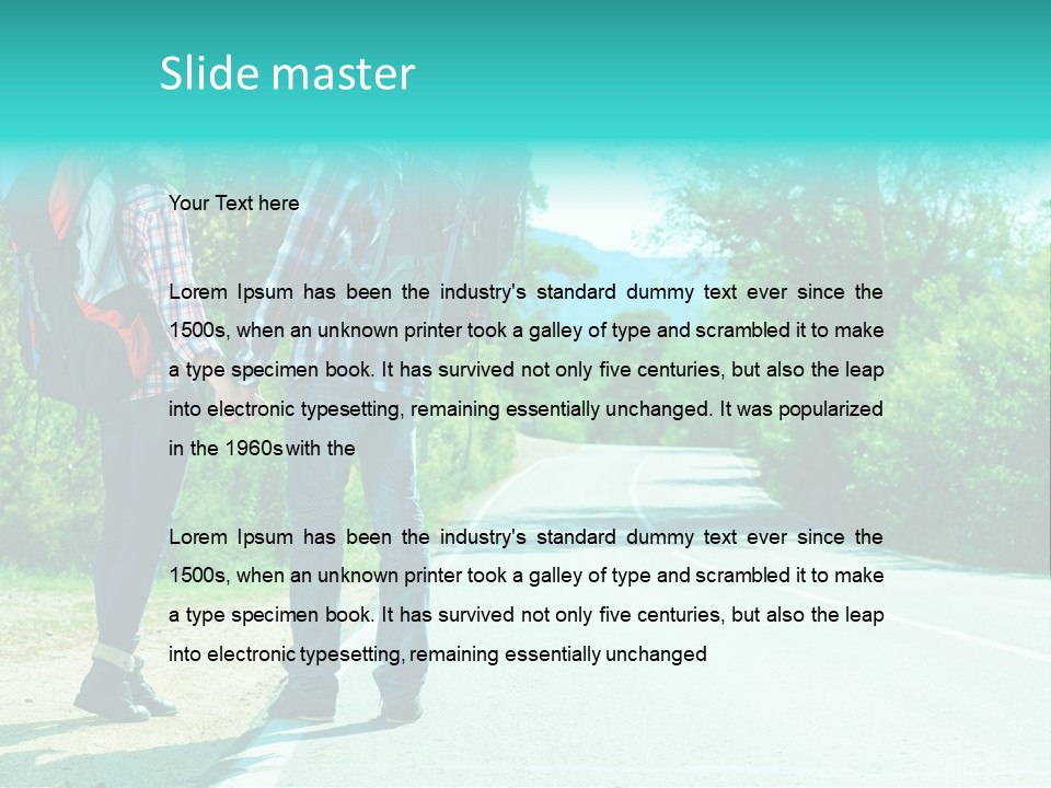 Attractive Bag Highway PowerPoint Template